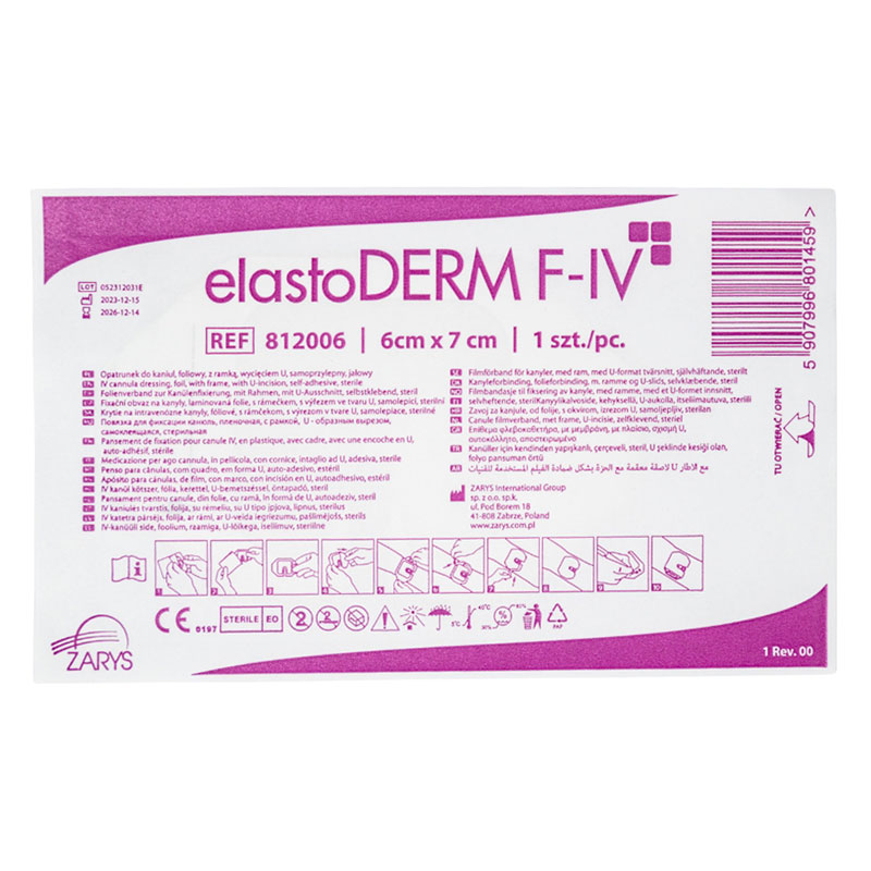 Obliž za namestitev metuljčka I.V., Elastderm, 5,8x8cm, 100 kos